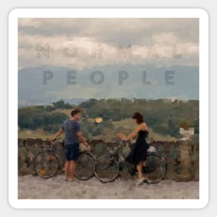 Normal People Italy Impressionist Painting Sticker